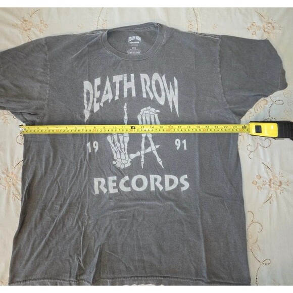 Death Row Records Mens Gray Death Row Front Print Tee 2021. Chest 46" Maybe XL? - Picture 2 of 5